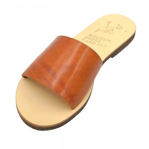 ΓΥΝΑΙΚΕΙΟ ΔΕΡΜΑΤΙΝΟ FLAT ΣΑΝΔΑΛΙ ΤΑΜΠΑ ΑΠΛΟΤΗΤΑ