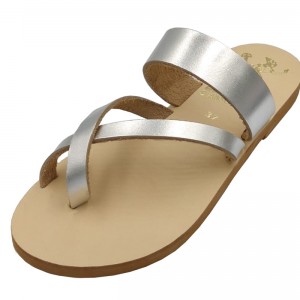 ΓΥΝΑΙΚΕΙΟ ΔΕΡΜΑΤΙΝΟ FLAT ΣΑΝΔΑΛΙ ΑΣΗΜΙ ΗΛΕΚΤΡΑ