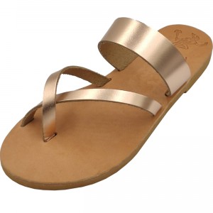 ΓΥΝΑΙΚΕΙΟ ΔΕΡΜΑΤΙΝΟ FLAT ΣΑΝΔΑΛΙ ΜΠΡΟΝΖΕ ΗΛΕΚΤΡΑ