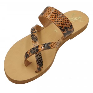 ΓΥΝΑΙΚΕΙΟ ΔΕΡΜΑΤΙΝΟ FLAT ΣΑΝΔΑΛΙ ΦΙΔΙ ΗΛΕΚΤΡΑ