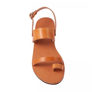 ΓΥΝΑΙΚΕΙΟ ΔΕΡΜΑΤΙΝΟ FLAT ΣΑΝΔΑΛΙ ΦΥΣΙΚΟ ΕΜΠΝΕΥΣΗΣ LUXURY