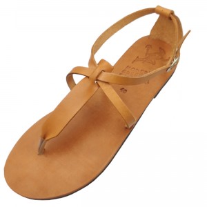 ΓΥΝΑΙΚΕΙΟ ΔΕΡΜΑΤΙΝΟ FLAT ΣΑΝΔΑΛΙ ΦΥΣΙΚΟ ΑΡΑΧΝΗ