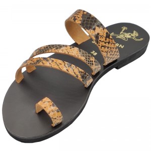 ΓΥΝΑΙΚΕΙΟ ΔΕΡΜΑΤΙΝΟ FLAT ΣΑΝΔΑΛΙ ΦΙΔΙ ΛΥΣΙΣΤΡΑΤΗ