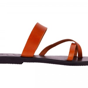 ΓΥΝΑΙΚΕΙΟ ΔΕΡΜΑΤΙΝΟ FLAT ΣΑΝΔΑΛΙ ΤΑΜΠΑ ΜΕΛΙΤΑ