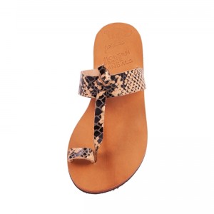 ΓΥΝΑΙΚΕΙΟ ΔΕΡΜΑΤΙΝΟ FLAT ΣΑΝΔΑΛΙ ΦΙΔΙ ΜΥΡΣΥΝΗ