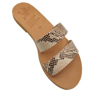 ΓΥΝΑΙΚΕΙΟ ΔΕΡΜΑΤΙΝΟ FLAT ΣΑΝΔΑΛΙ ΦΙΔΙ ΥΓΕΙΑ