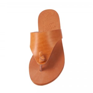 ΓΥΝΑΙΚΕΙΟ ΔΕΡΜΑΤΙΝΟ FLAT ΣΑΝΔΑΛΙ ΦΥΣΙΚΟ ΝΕΦΟΣ