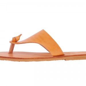 ΓΥΝΑΙΚΕΙΟ ΔΕΡΜΑΤΙΝΟ FLAT ΣΑΝΔΑΛΙ ΦΥΣΙΚΟ ΝΕΦΟΣ