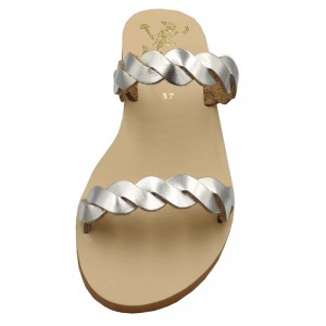 ΓΥΝΑΙΚΕΙΟ ΔΕΡΜΑΤΙΝΟ FLAT ΣΑΝΔΑΛΙ ΑΣΗΜΙ ΣΤΕΦΑΝΙΑ