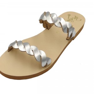 ΓΥΝΑΙΚΕΙΟ ΔΕΡΜΑΤΙΝΟ FLAT ΣΑΝΔΑΛΙ ΑΣΗΜΙ ΣΤΕΦΑΝΙΑ