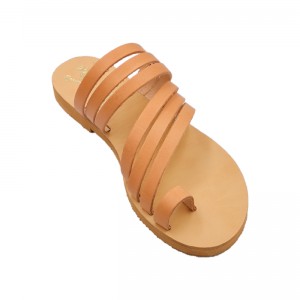 ΓΥΝΑΙΚΕΙΟ ΔΕΡΜΑΤΙΝΟ FLAT ΣΑΝΔΑΛΙ ΦΥΣΙΚΟ ΚΛΕΟΠΑΤΡΑ