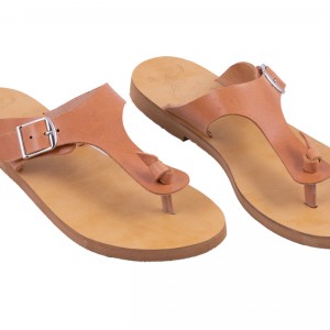 ΓΥΝΑΙΚΕΙΟ ΔΕΡΜΑΤΙΝΟ FLAT ΣΑΝΔΑΛΙ ΦΥΣΙΚΟ NATA