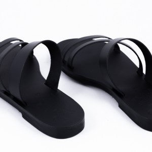 ΓΥΝΑΙΚΕΙΟ ΔΕΡΜΑΤΙΝΟ FLAT ΣΑΝΔΑΛΙ ΜΑΥΡΟ ΥΔΡΑ