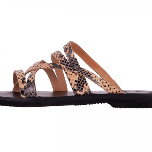 ΓΥΝΑΙΚΕΙΟ ΔΕΡΜΑΤΙΝΟ FLAT ΣΑΝΔΑΛΙ ΦΙΔΙ ΑΣΤΕΡΟΠΗ