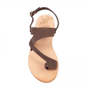 ΓΥΝΑΙΚΕΙΟ ΔΕΡΜΑΤΙΝΟ FLAT ΣΑΝΔΑΛΙ ΝΟΜΠΟΥΚ ΠΟΥΡΟ ΚΙΡΚΗ LUXURY