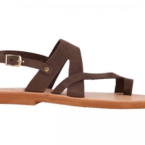 ΓΥΝΑΙΚΕΙΟ ΔΕΡΜΑΤΙΝΟ FLAT ΣΑΝΔΑΛΙ ΝΟΜΠΟΥΚ ΠΟΥΡΟ ΚΙΡΚΗ LUXURY