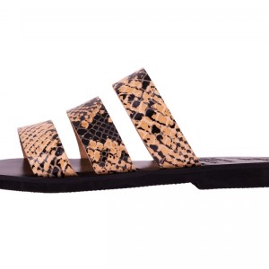 ΓΥΝΑΙΚΕΙΟ ΔΕΡΜΑΤΙΝΟ FLAT ΣΑΝΔΑΛΙ ΦΙΔΙ ΝΕΜΕΣΙΣ