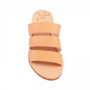 ΓΥΝΑΙΚΕΙΟ ΔΕΡΜΑΤΙΝΟ FLAT ΣΑΝΔΑΛΙ ΦΥΣΙΚΟ ΝΕΜΕΣΙΣ