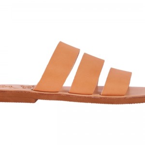 ΓΥΝΑΙΚΕΙΟ ΔΕΡΜΑΤΙΝΟ FLAT ΣΑΝΔΑΛΙ ΦΥΣΙΚΟ ΝΕΜΕΣΙΣ