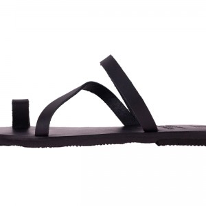 ΓΥΝΑΙΚΕΙΟ ΔΕΡΜΑΤΙΝΟ FLAT ΣΑΝΔΑΛΙ ΜΑΥΡΟ ΟΝΕΙΡΟ