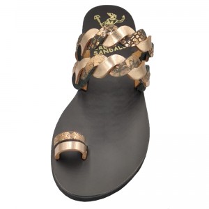 ΓΥΝΑΙΚΕΙΟ ΔΕΡΜΑΤΙΝΟ FLAT ΣΑΝΔΑΛΙ ΦΙΔΙ ΠΕΡΙΔΕΡΑΙΟ