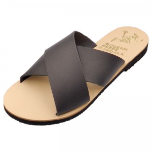 ΓΥΝΑΙΚΕΙΟ ΔΕΡΜΑΤΙΝΟ FLAT ΣΑΝΔΑΛΙ ΜΑΥΡΟ ΠΕΤΑΛΟΥΔΑ