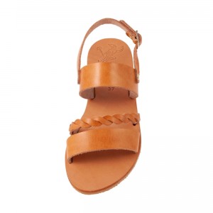 ΓΥΝΑΙΚΕΙΟ ΔΕΡΜΑΤΙΝΟ FLAT ΣΑΝΔΑΛΙ ΦΥΣΙΚΟ ΣΙΜΩΝ LUXURY