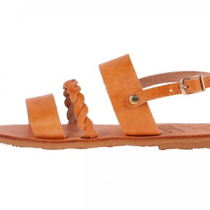 ΓΥΝΑΙΚΕΙΟ ΔΕΡΜΑΤΙΝΟ FLAT ΣΑΝΔΑΛΙ ΦΥΣΙΚΟ ΣΙΜΩΝ LUXURY