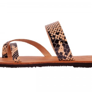 ΓΥΝΑΙΚΕΙΟ ΔΕΡΜΑΤΙΝΟ FLAT ΣΑΝΔΑΛΙ ΦΙΔΙ ΜΕΛΙΤΑ