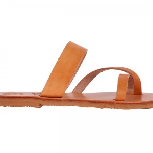 ΓΥΝΑΙΚΕΙΟ ΔΕΡΜΑΤΙΝΟ FLAT ΣΑΝΔΑΛΙ ΦΥΣΙΚΟ ΜΕΛΙΤΑ