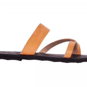 ΓΥΝΑΙΚΕΙΟ ΔΕΡΜΑΤΙΝΟ FLAT ΣΑΝΔΑΛΙ ΦΥΣΙΚΟ ΜΕΛΙΤΑ