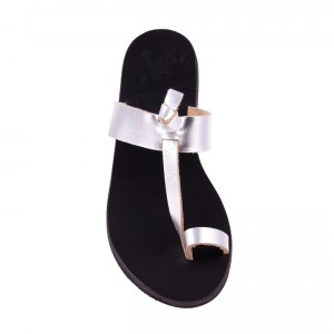 ΓΥΝΑΙΚΕΙΟ ΔΕΡΜΑΤΙΝΟ FLAT ΣΑΝΔΑΛΙ ΑΣΗΜΙ ΜΥΡΣΥΝΗ