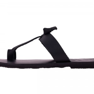 ΓΥΝΑΙΚΕΙΟ ΔΕΡΜΑΤΙΝΟ FLAT ΣΑΝΔΑΛΙ ΜΑΥΡΟ ΜΥΡΣΥΝΗ