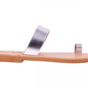 ΓΥΝΑΙΚΕΙΟ ΔΕΡΜΑΤΙΝΟ FLAT ΣΑΝΔΑΛΙ ΑΣΗΜΙ ΜΟΡΦΗ