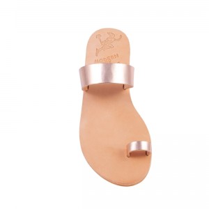 ΓΥΝΑΙΚΕΙΟ ΔΕΡΜΑΤΙΝΟ FLAT ΣΑΝΔΑΛΙ ΜΠΡΟΝΖΕ ΜΟΡΦΗ