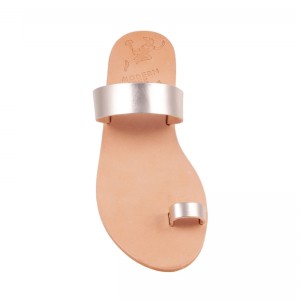 ΓΥΝΑΙΚΕΙΟ ΔΕΡΜΑΤΙΝΟ FLAT ΣΑΝΔΑΛΙ ΒΑΘΥ ΧΡΥΣΟ ΜΟΡΦΗ