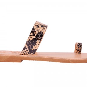 ΓΥΝΑΙΚΕΙΟ ΔΕΡΜΑΤΙΝΟ FLAT ΣΑΝΔΑΛΙ ΦΙΔΙ ΜΟΡΦΗ