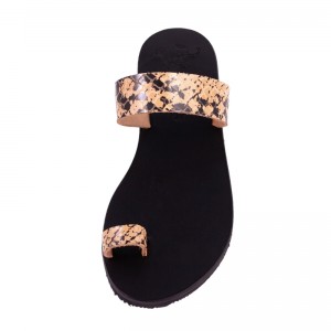 ΓΥΝΑΙΚΕΙΟ ΔΕΡΜΑΤΙΝΟ FLAT ΣΑΝΔΑΛΙ ΦΙΔΙ ΜΟΡΦΗ