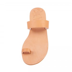 ΓΥΝΑΙΚΕΙΟ ΔΕΡΜΑΤΙΝΟ FLAT ΣΑΝΔΑΛΙ ΦΥΣΙΚΟ ΜΟΡΦΗ