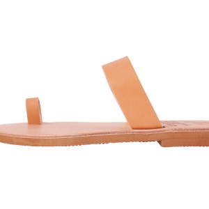 ΓΥΝΑΙΚΕΙΟ ΔΕΡΜΑΤΙΝΟ FLAT ΣΑΝΔΑΛΙ ΦΥΣΙΚΟ ΜΟΡΦΗ