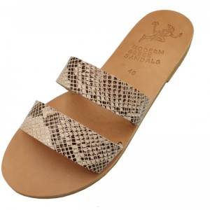 ΓΥΝΑΙΚΕΙΟ ΔΕΡΜΑΤΙΝΟ FLAT ΣΑΝΔΑΛΙ ΦΙΔΙ ΥΓΕΙΑ