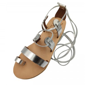 ΓΥΝΑΙΚΕΙΟ ΔΕΡΜΑΤΙΝΟ FLAT ΣΑΝΔΑΛΙ ΑΣΗΜΙ ΜΥΡΤΩ