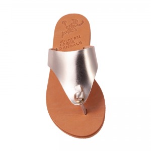 ΓΥΝΑΙΚΕΙΟ ΔΕΡΜΑΤΙΝΟ FLAT ΣΑΝΔΑΛΙ ΧΡΥΣΟ ΝΕΦΟΣ