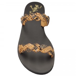 ΓΥΝΑΙΚΕΙΟ ΔΕΡΜΑΤΙΝΟ FLAT ΣΑΝΔΑΛΙ ΦΙΔΙ ΣΤΕΦΑΝΙΑ