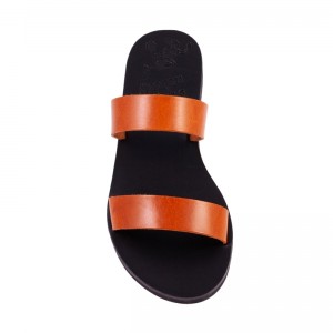 ΓΥΝΑΙΚΕΙΟ ΔΕΡΜΑΤΙΝΟ FLAT ΣΑΝΔΑΛΙ ΤΑΜΠΑ ΥΓΕΙΑ