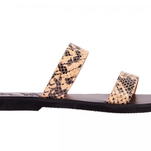 ΓΥΝΑΙΚΕΙΟ ΔΕΡΜΑΤΙΝΟ FLAT ΣΑΝΔΑΛΙ ΦΙΔΙ ΥΓΕΙΑ