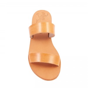 ΓΥΝΑΙΚΕΙΟ ΔΕΡΜΑΤΙΝΟ FLAT ΣΑΝΔΑΛΙ ΦΥΣΙΚΟ ΥΓΕΙΑ