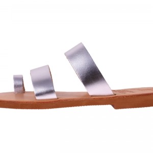 ΓΥΝΑΙΚΕΙΟ ΔΕΡΜΑΤΙΝΟ FLAT ΣΑΝΔΑΛΙ ΑΣΗΜΙ ΙΟΥΛΙΑ