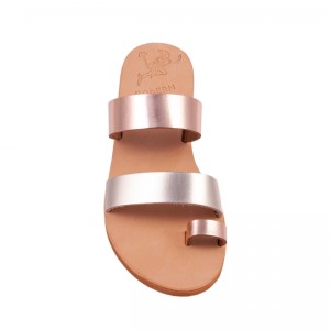 ΓΥΝΑΙΚΕΙΟ ΔΕΡΜΑΤΙΝΟ FLAT ΣΑΝΔΑΛΙ ΜΠΡΟΝΖΕ ΧΡΥΣΟ ΙΟΥΛΙΑ