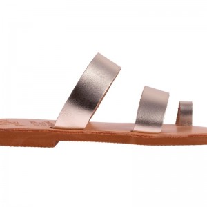 ΓΥΝΑΙΚΕΙΟ ΔΕΡΜΑΤΙΝΟ FLAT ΣΑΝΔΑΛΙ ΧΡΥΣΟ ΙΟΥΛΙΑ